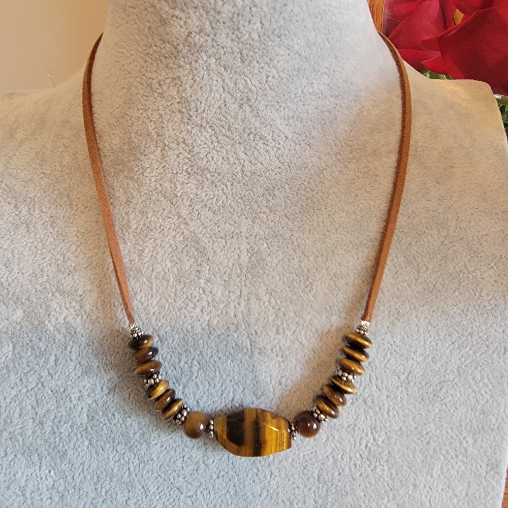 Vintage Paige Wallace Tiger Eye Necklace